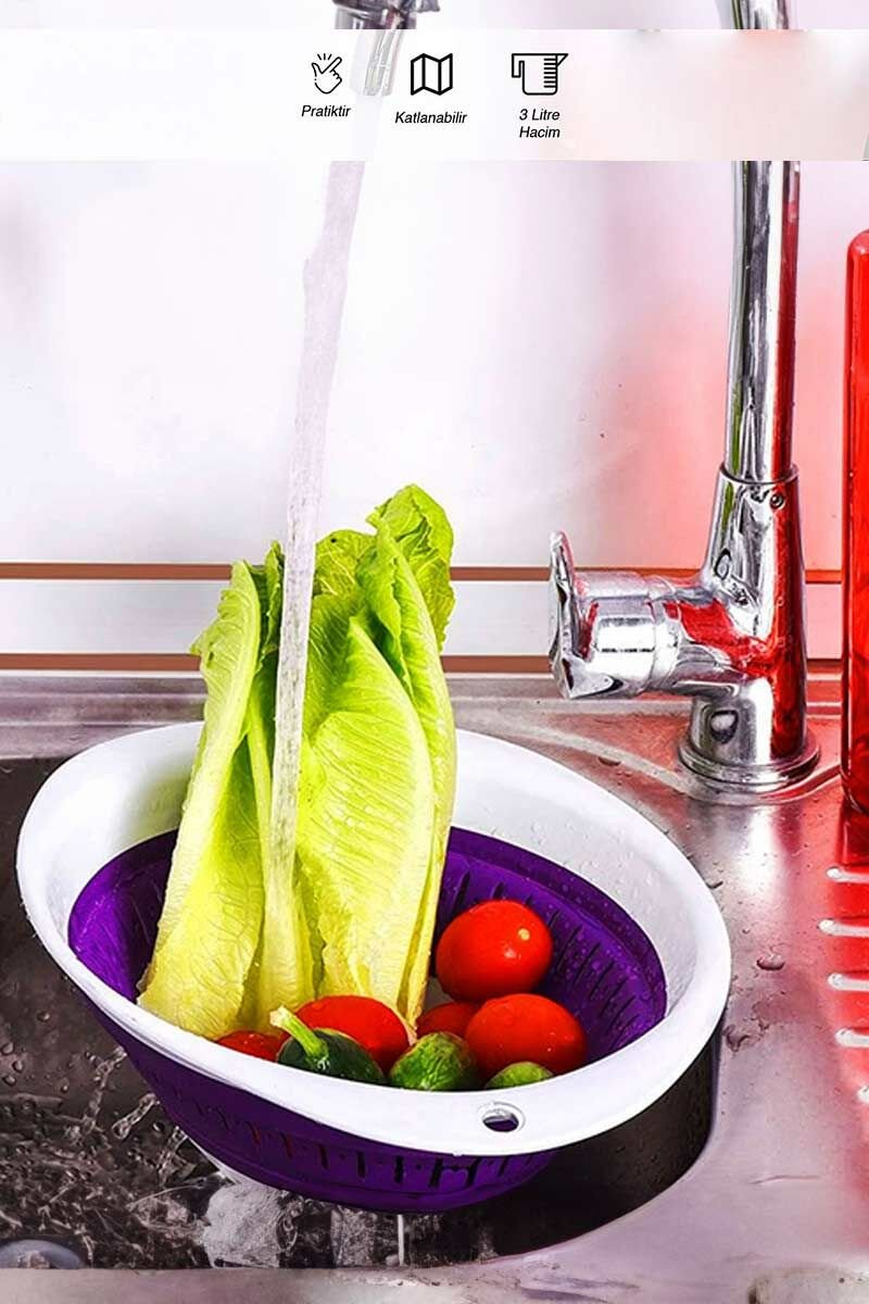 Yeşil Katlanır Süzgeç