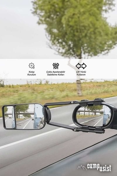 Campasist Karavan Geniş Görüş Ek Dikiz Aynası Tekli