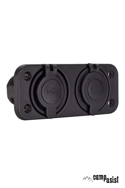 Campasist 12 V ve 2 USB Girişli Soket