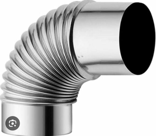 Pelet Sobası Paslanmaz Dirsek