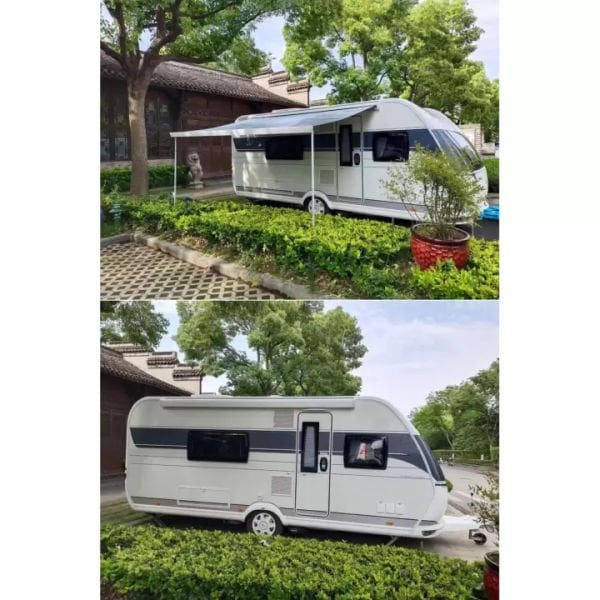 Campasist Beyaz Kasetli Duvar Tipi Karavan Tentesi 4.00 x 2.50